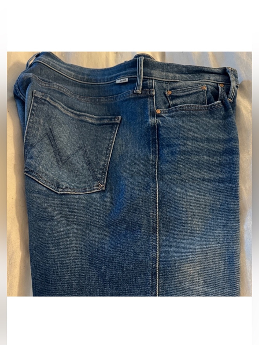 MOTHER Indigo Straight-Leg Women's Jeans - Picture 2 of 13